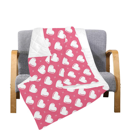Heart Pattern Print Design HE07 Premium Quilt