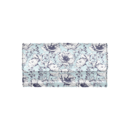 Anemone Pattern Print Design 02 Women's Trifold Wallet