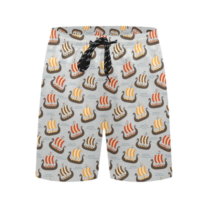 Vikings Print Design LKS308 Men's Swim Trunks Beach Shorts