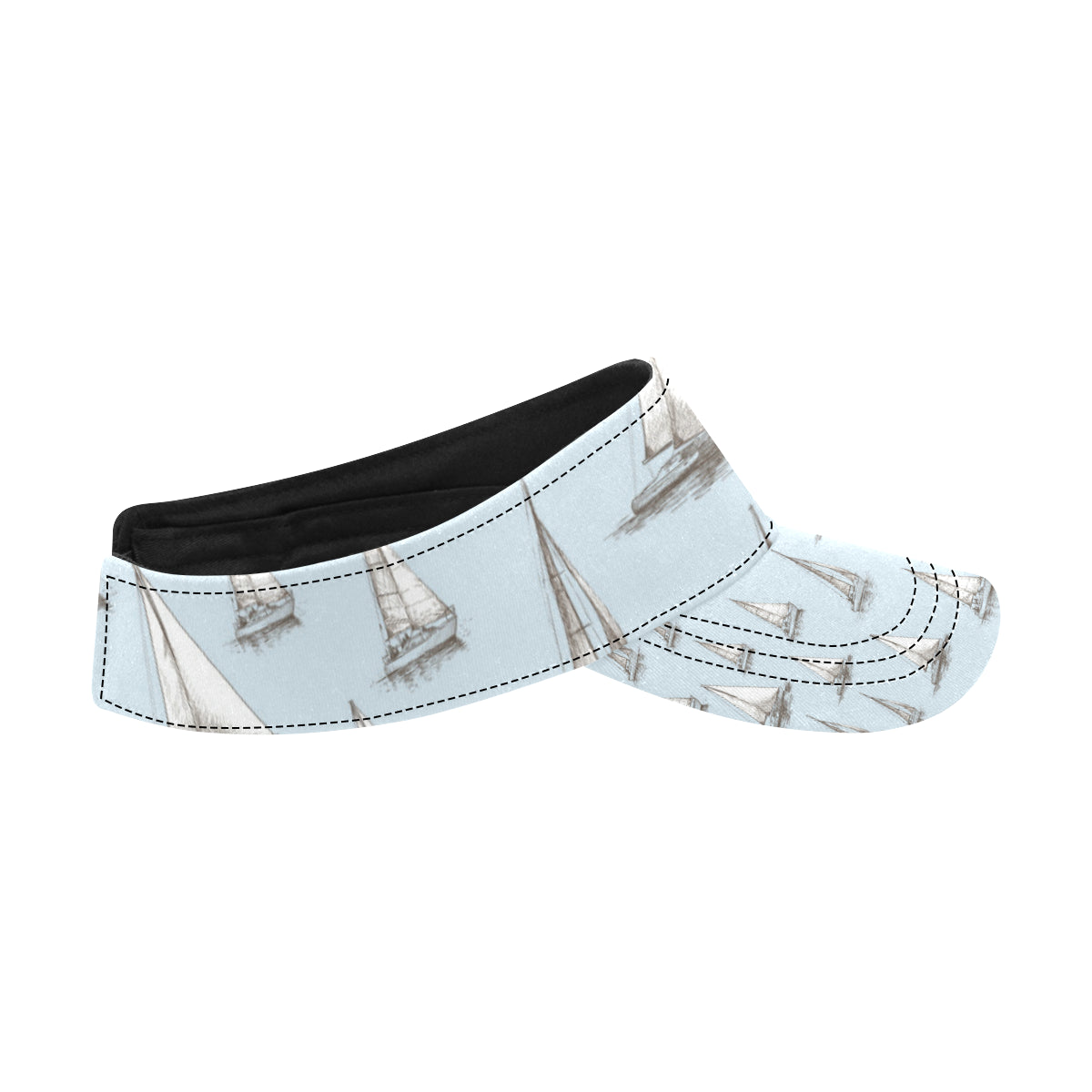 Sailing Ships Pattern Print Design A01 Unisex Sun Visor