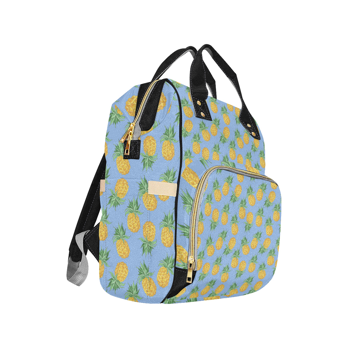 Pineapple Pattern Print Design A04 Diaper Bag Backpack