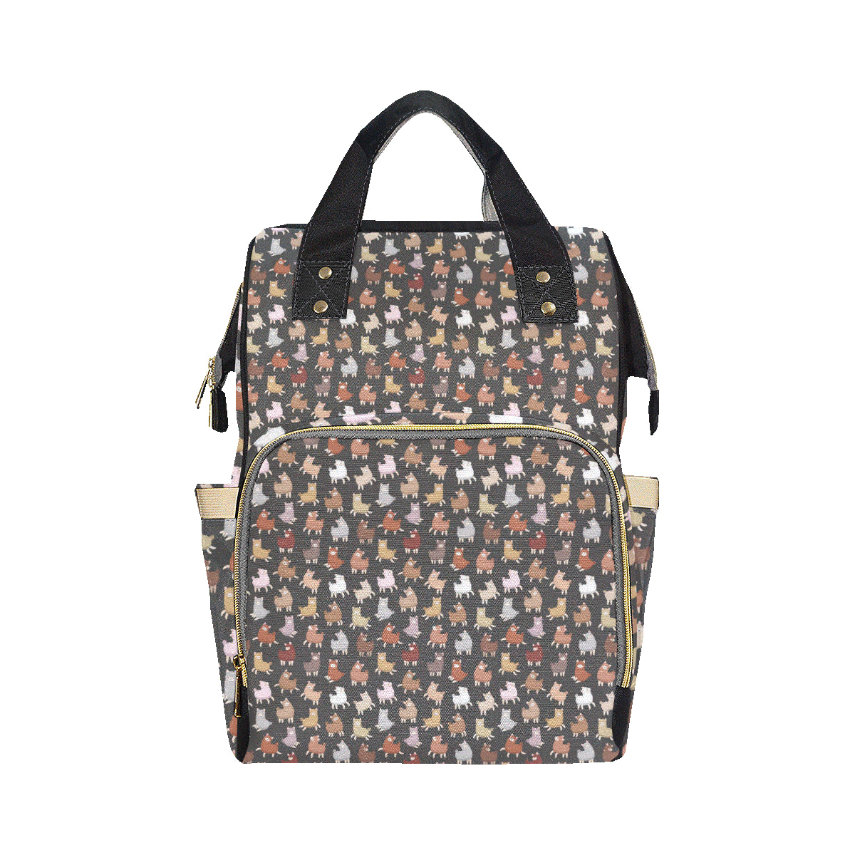 Alpaca Cute Design Themed Print Diaper Bag Backpack