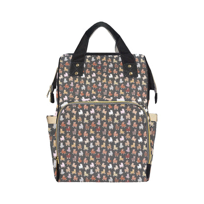 Alpaca Cute Design Themed Print Diaper Bag Backpack