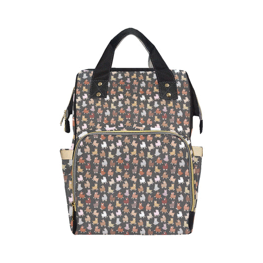 Alpaca Cute Design Themed Print Diaper Bag Backpack