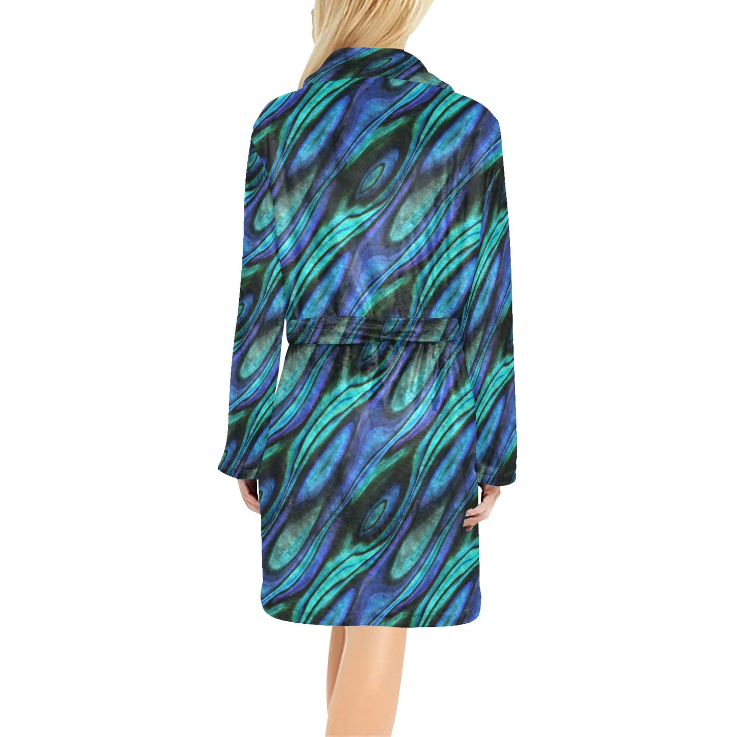 Abalone Pattern Print Design 03 Women's Fleece Robe