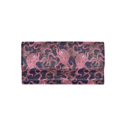 Octopus Pattern Print Design A03 Women's Trifold Wallet