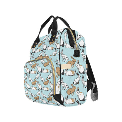 Rabbit Pattern Print Design RB018 Diaper Bag Backpack