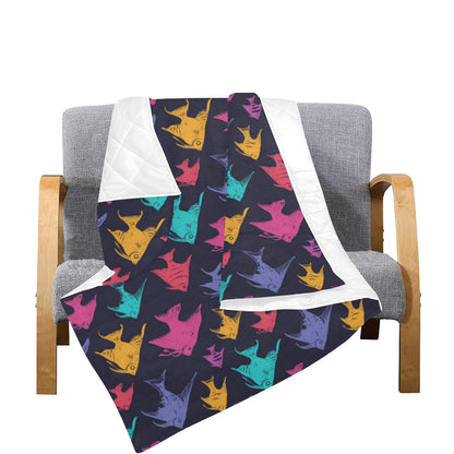 Angelfish Colorful Pattern Print Design 03 Premium Quilt