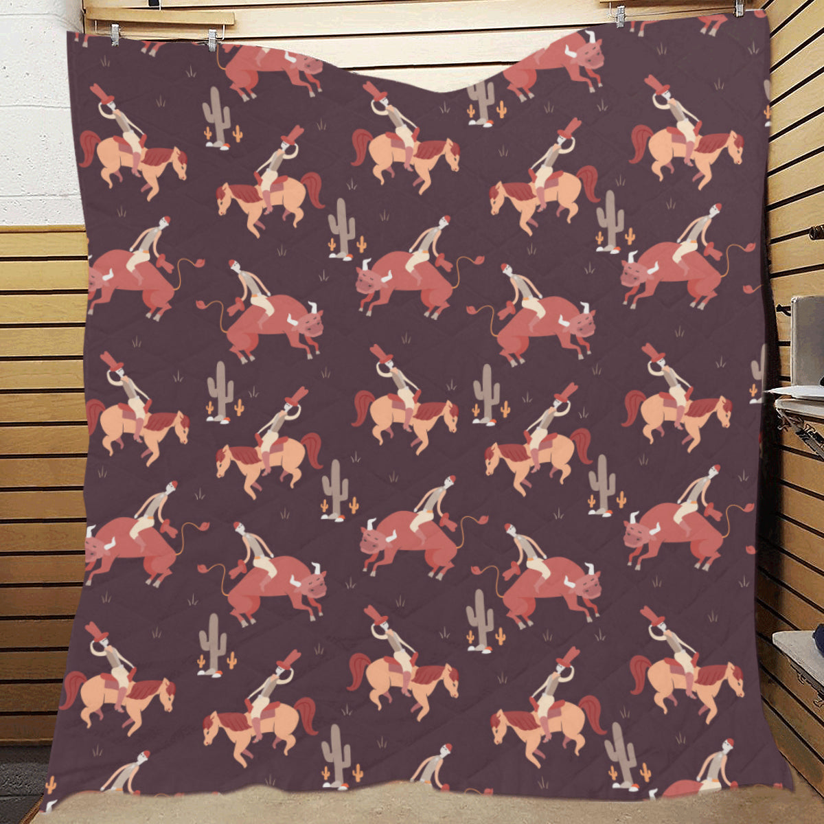 Rodeo Pattern Print Design A01 Premium Quilt
