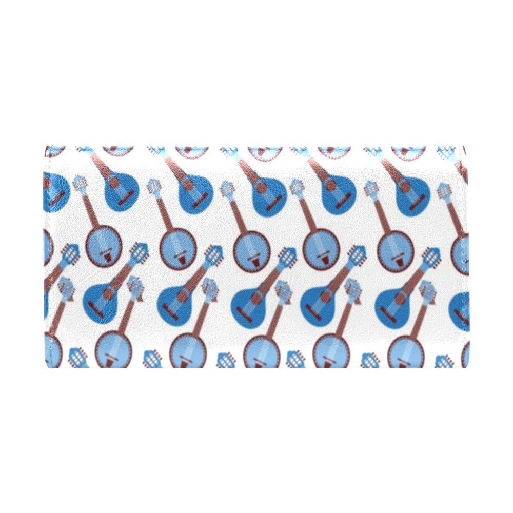 Banjo Print Design LKS401 Women's Trifold Wallet