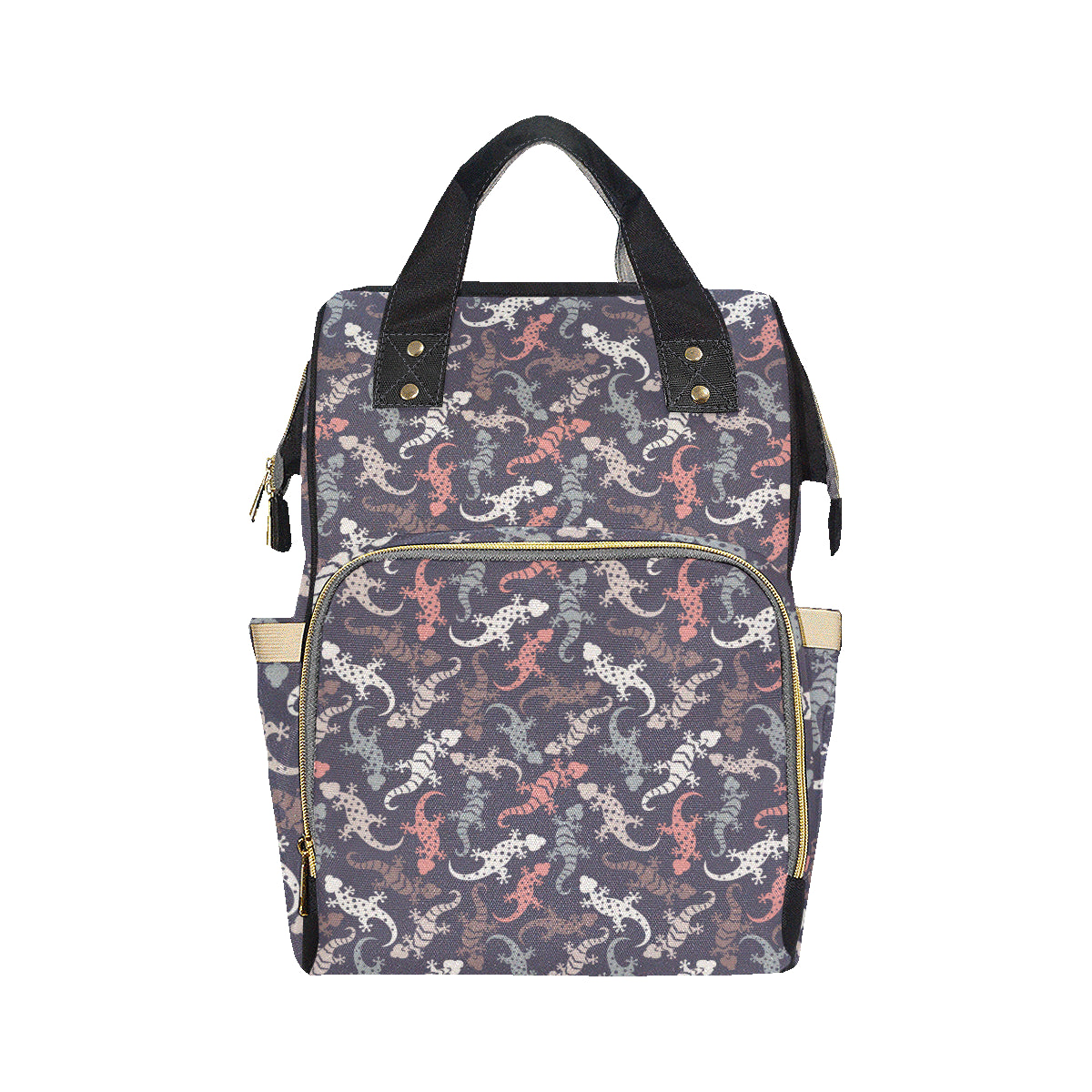 Gecko Pattern Print Design 02 Diaper Bag Backpack