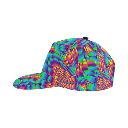 Psychedelic Trippy Pattern Snapback Cap