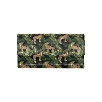 Cheetah Pattern Print Design 05 Women's Trifold Wallet