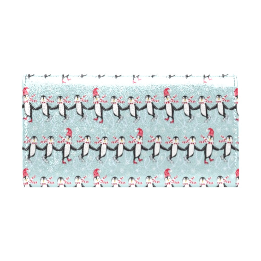 Penguin Sking Design Women's Trifold Wallet