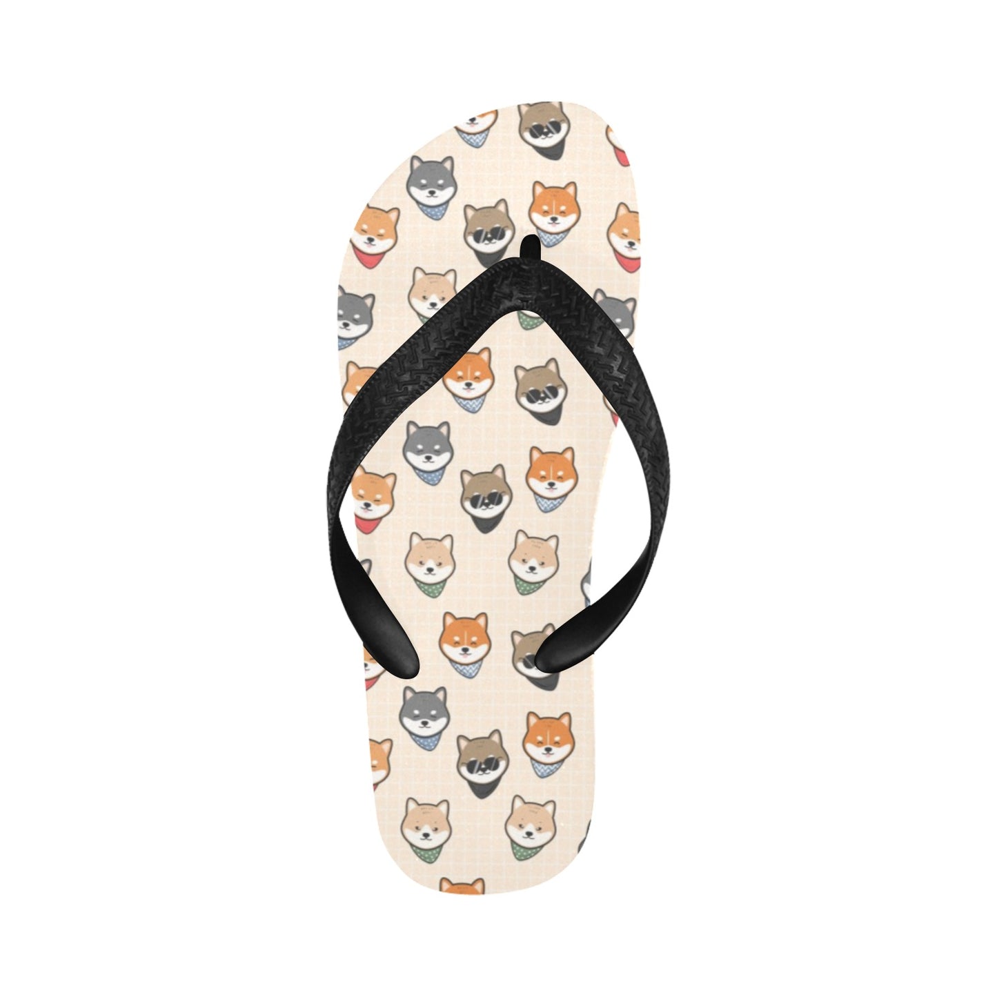 Shiba Inu Print Design LKS3010 Flip Flops