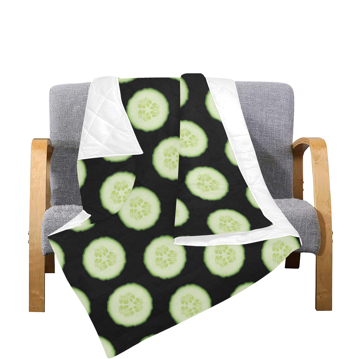 Cucumber Pattern Print Design CC02 Premium Quilt