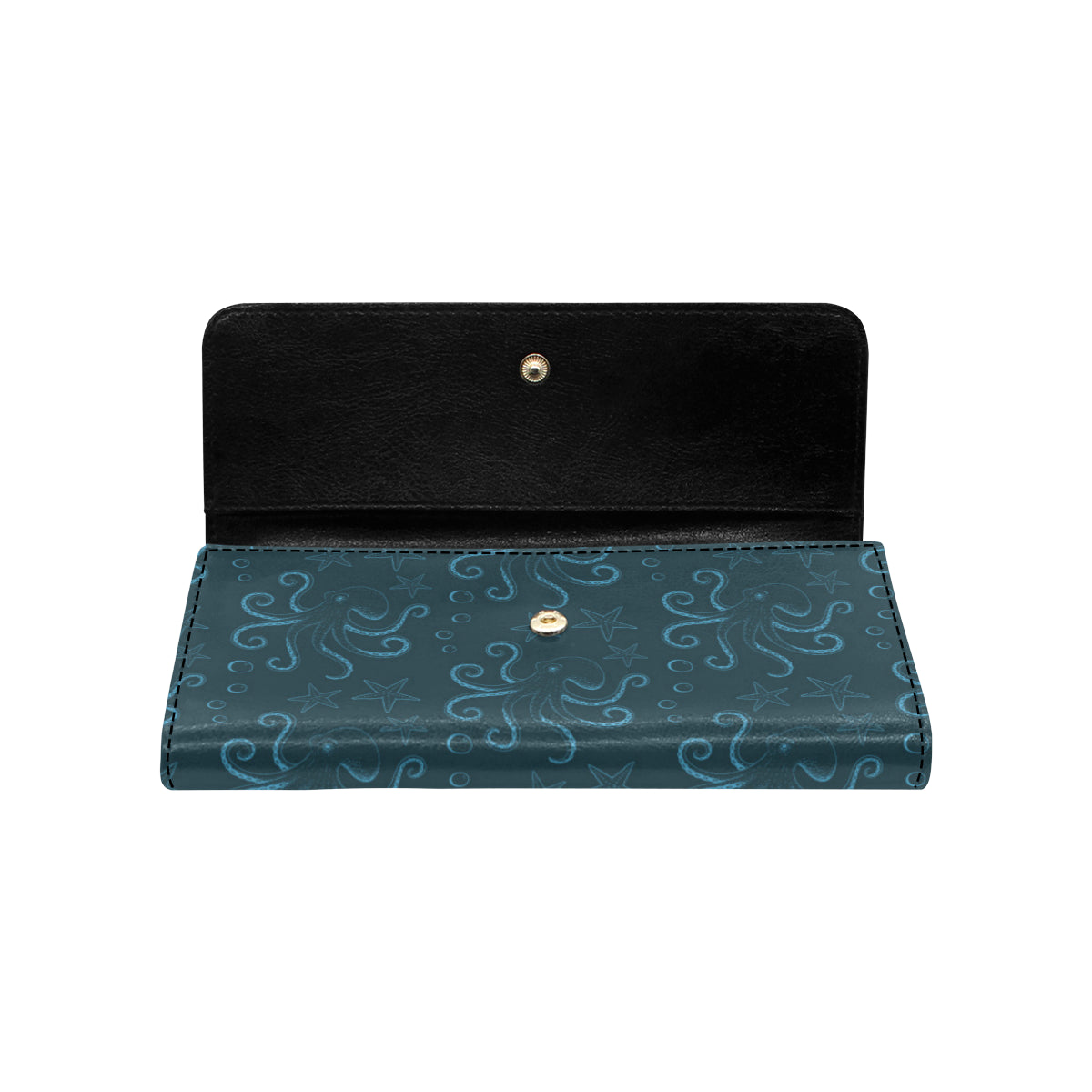 Octopus Pattern Print Design A05 Women's Trifold Wallet