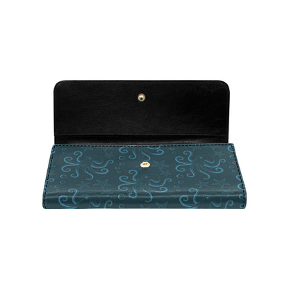 Octopus Pattern Print Design A05 Women's Trifold Wallet