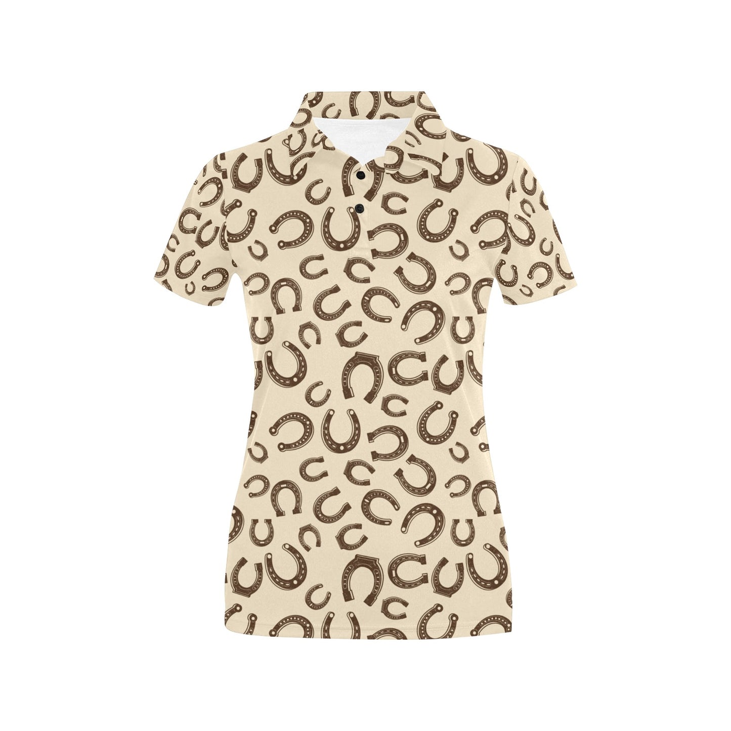 Horseshoe Print Design LKS302 Women's Polo Shirt