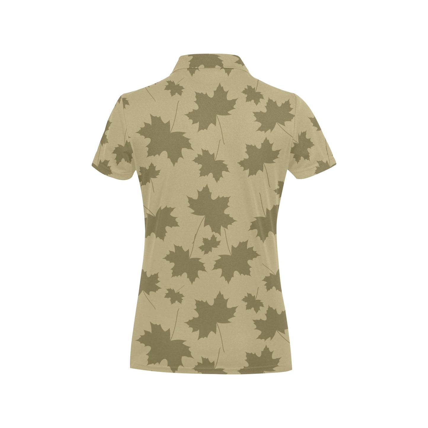 Maple Leaf Pattern Print Design 01 Women's Polo Shirt
