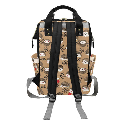 Hedgehog Print Design LKS403 Diaper Bag Backpack