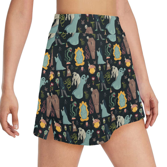 Creepy Print Design LKS303 17" Golf & Pickleball Skort with Pockets