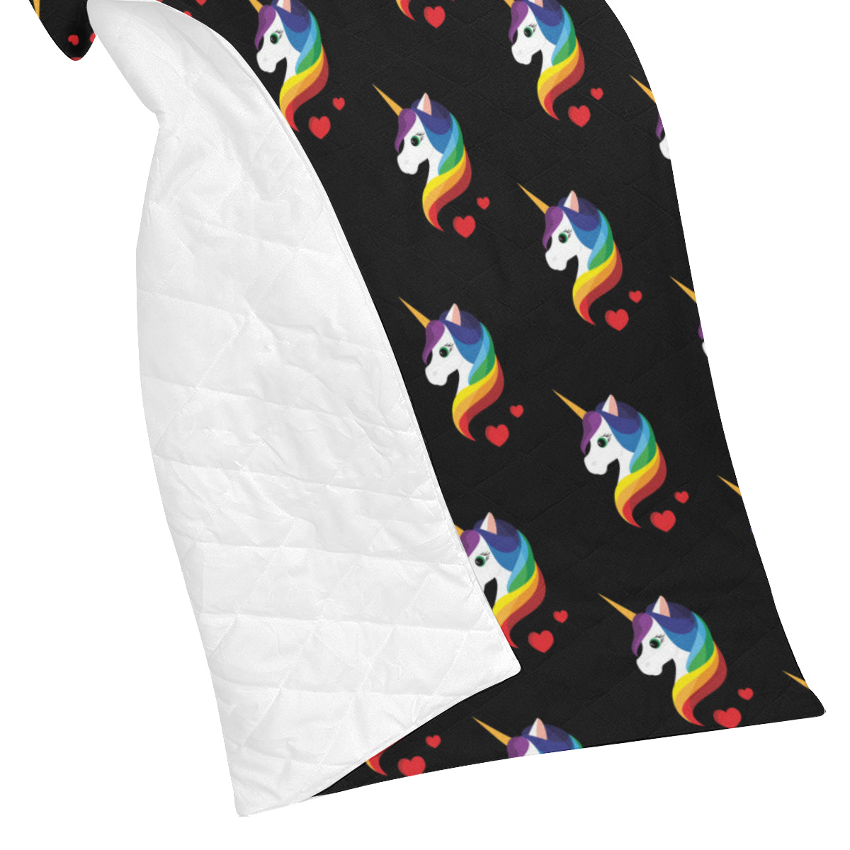 Rainbow Unicorn Pattern Print Design A03 Premium Quilt