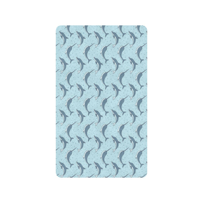 Narwhal Dolphin Print Rubber Doormat