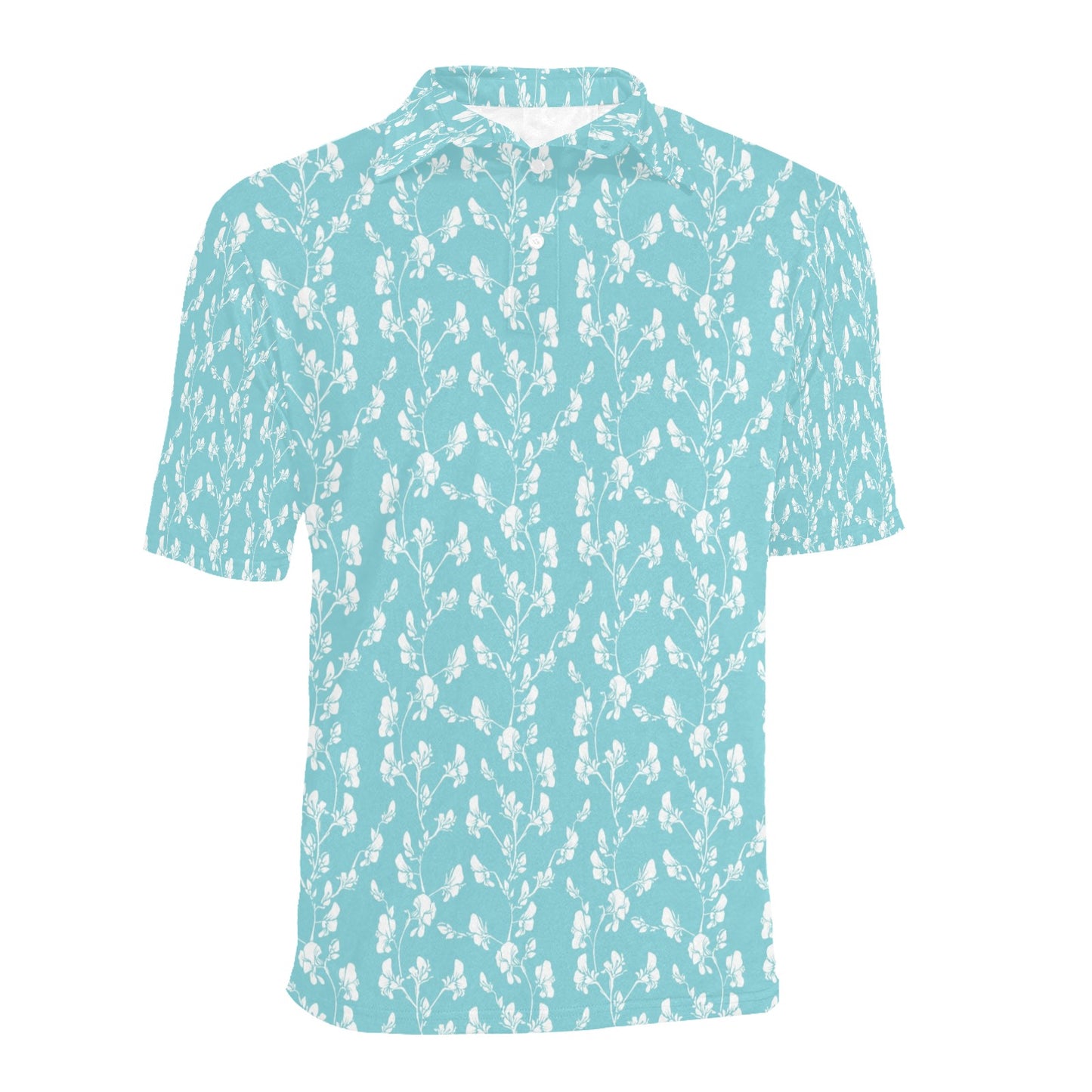 Sweet Pea Print Design LKS302 Men Polo Shirt