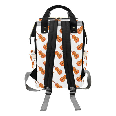 Violin Print Design LKS401 Diaper Bag Backpack