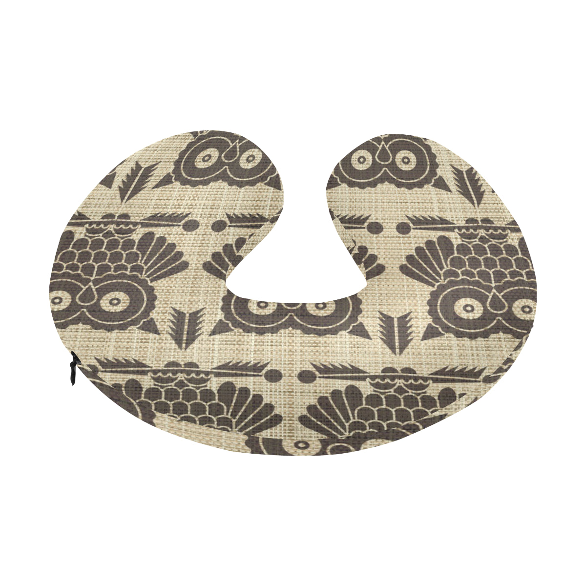 Owl Pattern Print Design A01 U-Shaped Travel Neck Pillow