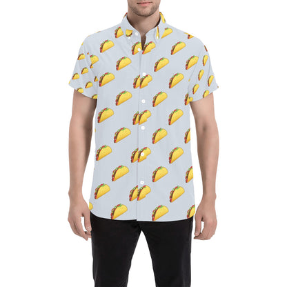 Taco Print Design LKS304 Men Short Sleeve Button Up Shirt