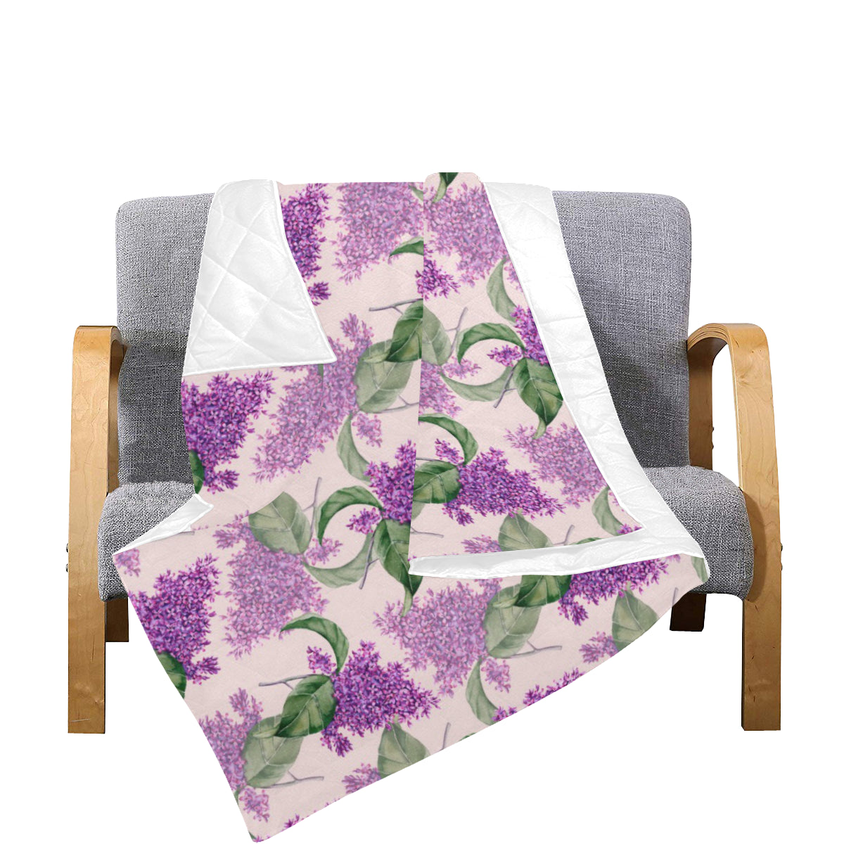 Lilac Pattern Print Design LI02 Premium Quilt
