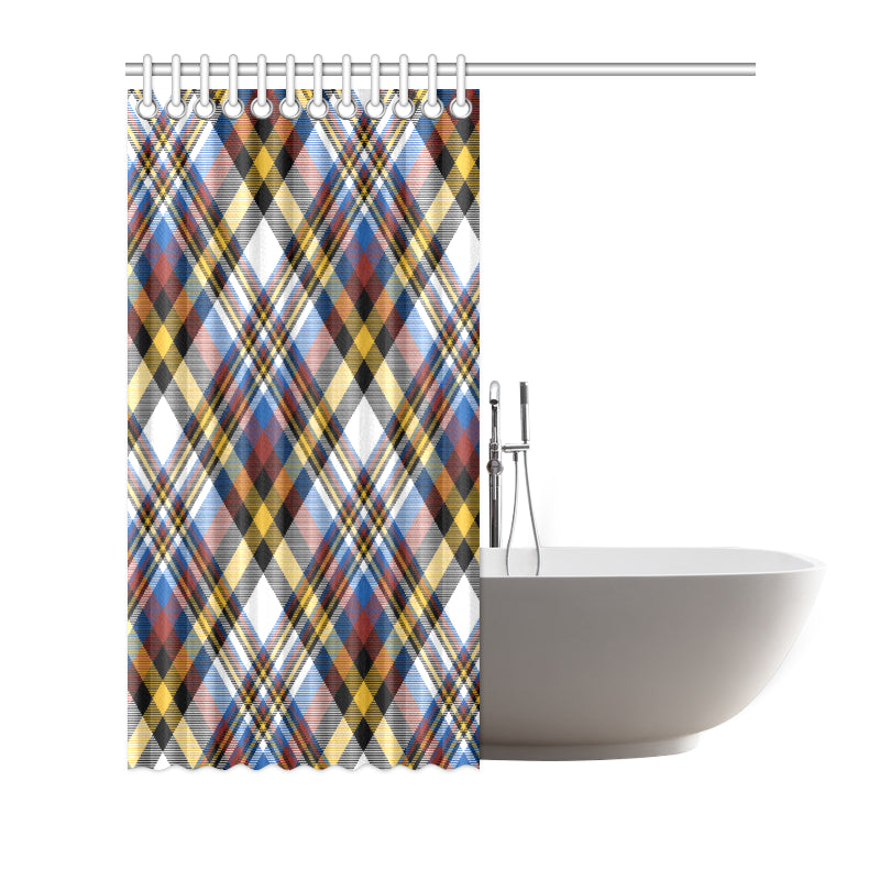 Madras Pattern Print Design 01 Shower Curtain