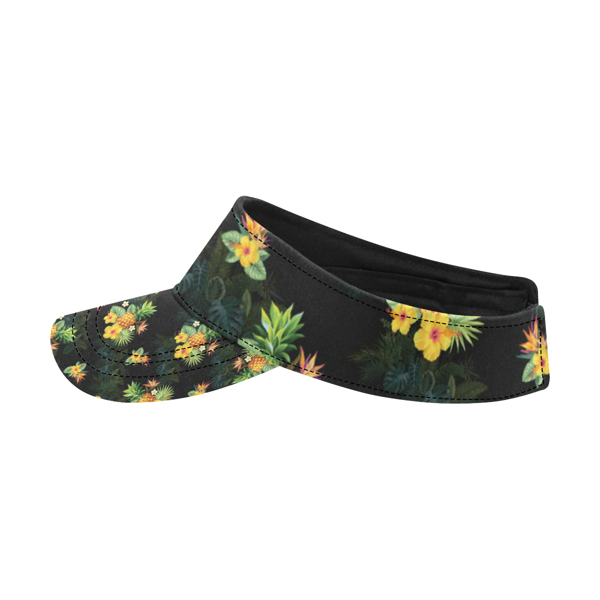 Pineapple Tropical Flower Print Pattern Unisex Sun Visor