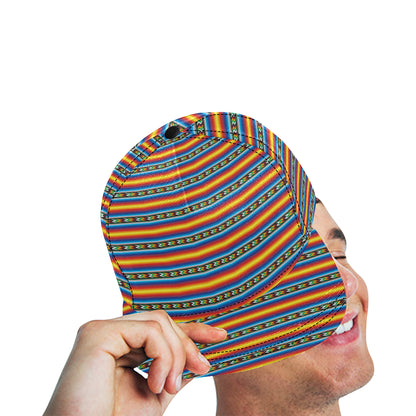 Mexican Blanket ZigZag Print Pattern Snapback Cap