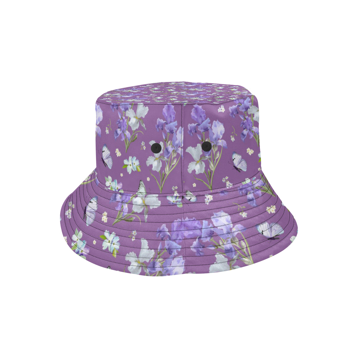 Iris Pattern Print Design IR09 Unisex Bucket Hat