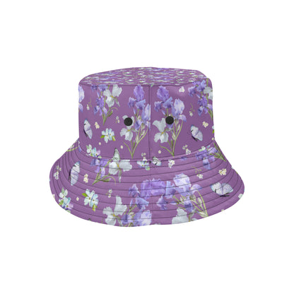 Iris Pattern Print Design IR09 Unisex Bucket Hat