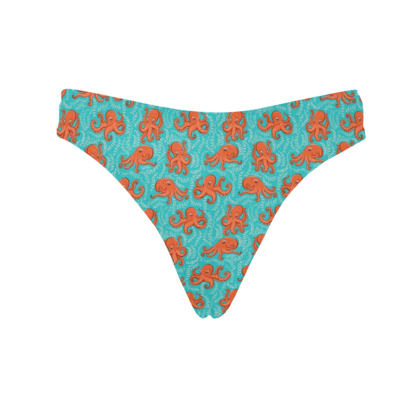 Octopus Cartoon Design Print Themed Women's Thongs