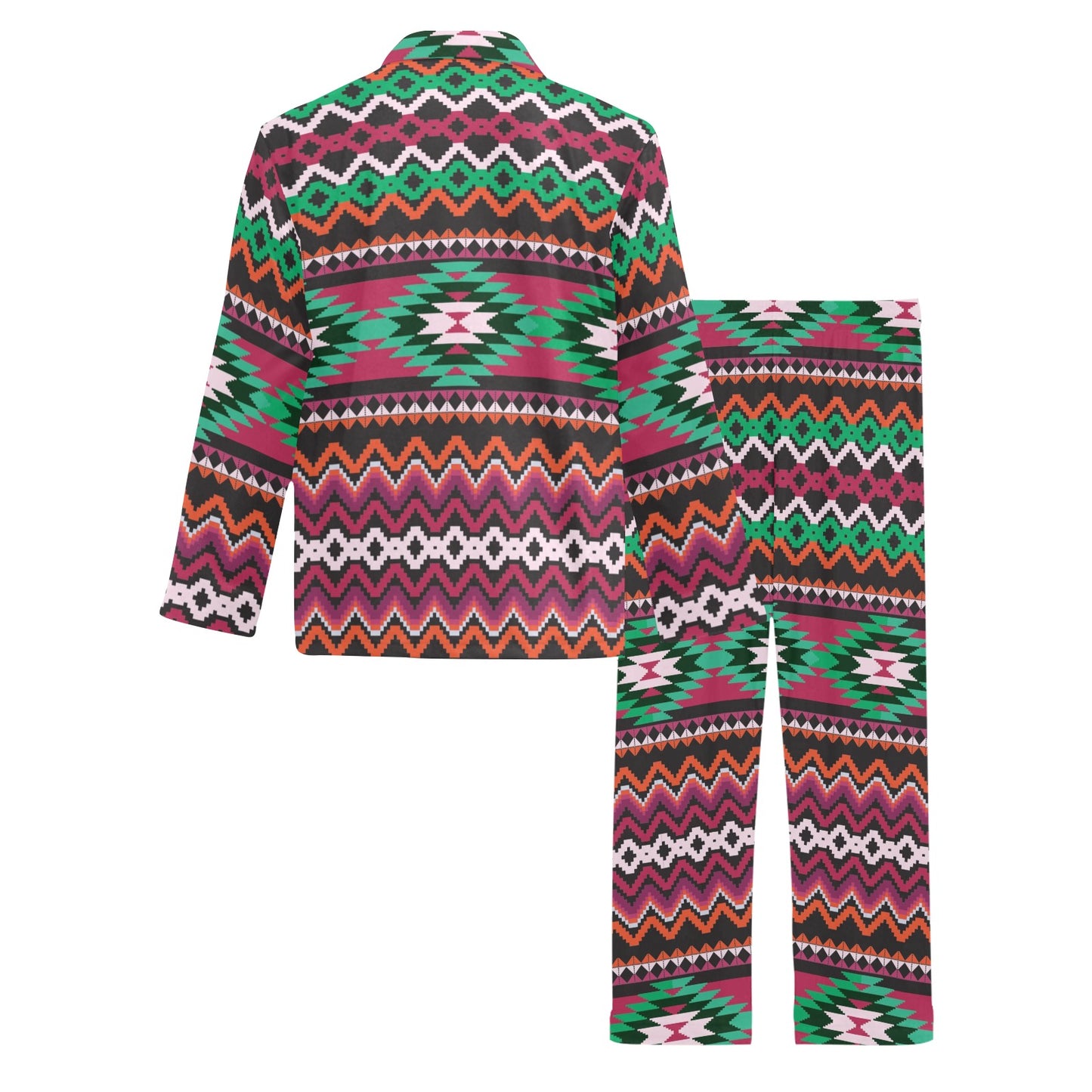 Mexican Pattern Print Design 01 Men's Long Pajama Set