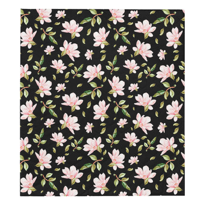 Magnolia Pattern Print Design MAG01 Premium Quilt