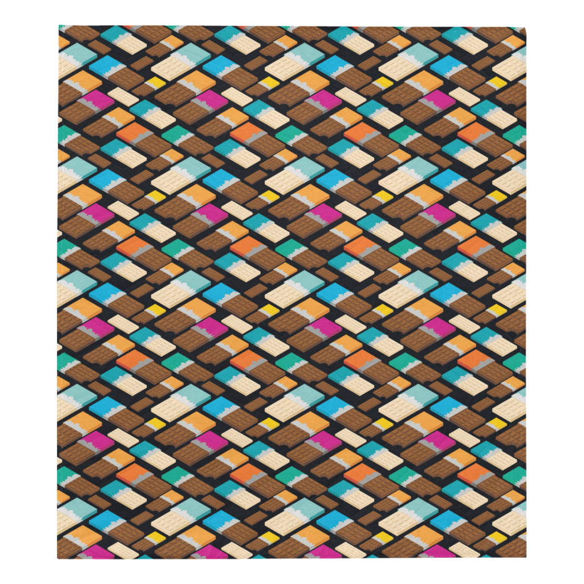 Chocolate Pattern Print Design 02 Premium Quilt