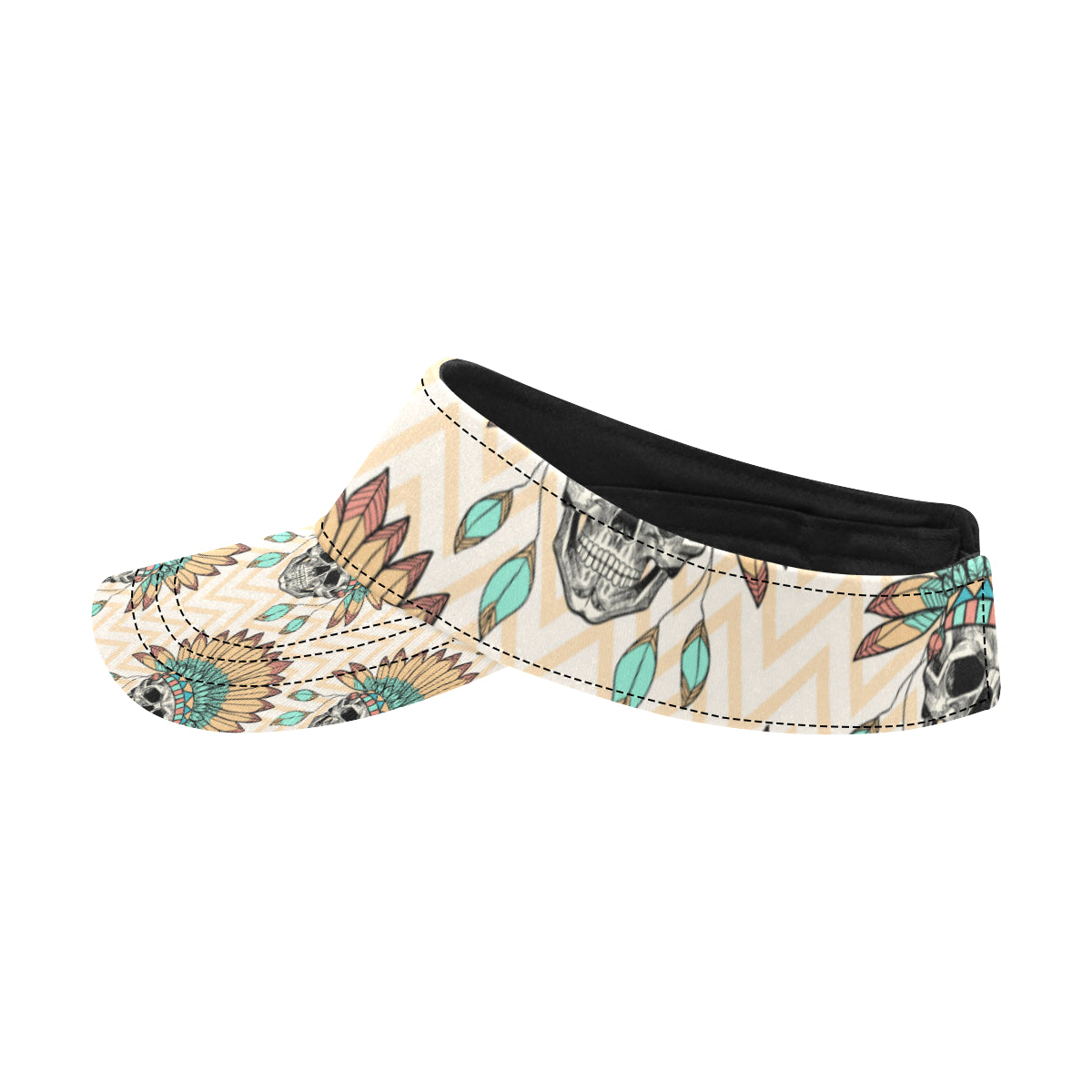 Indian Skull Pattern Unisex Sun Visor