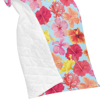 Hibiscus Pattern Print Design HB020 Premium Quilt