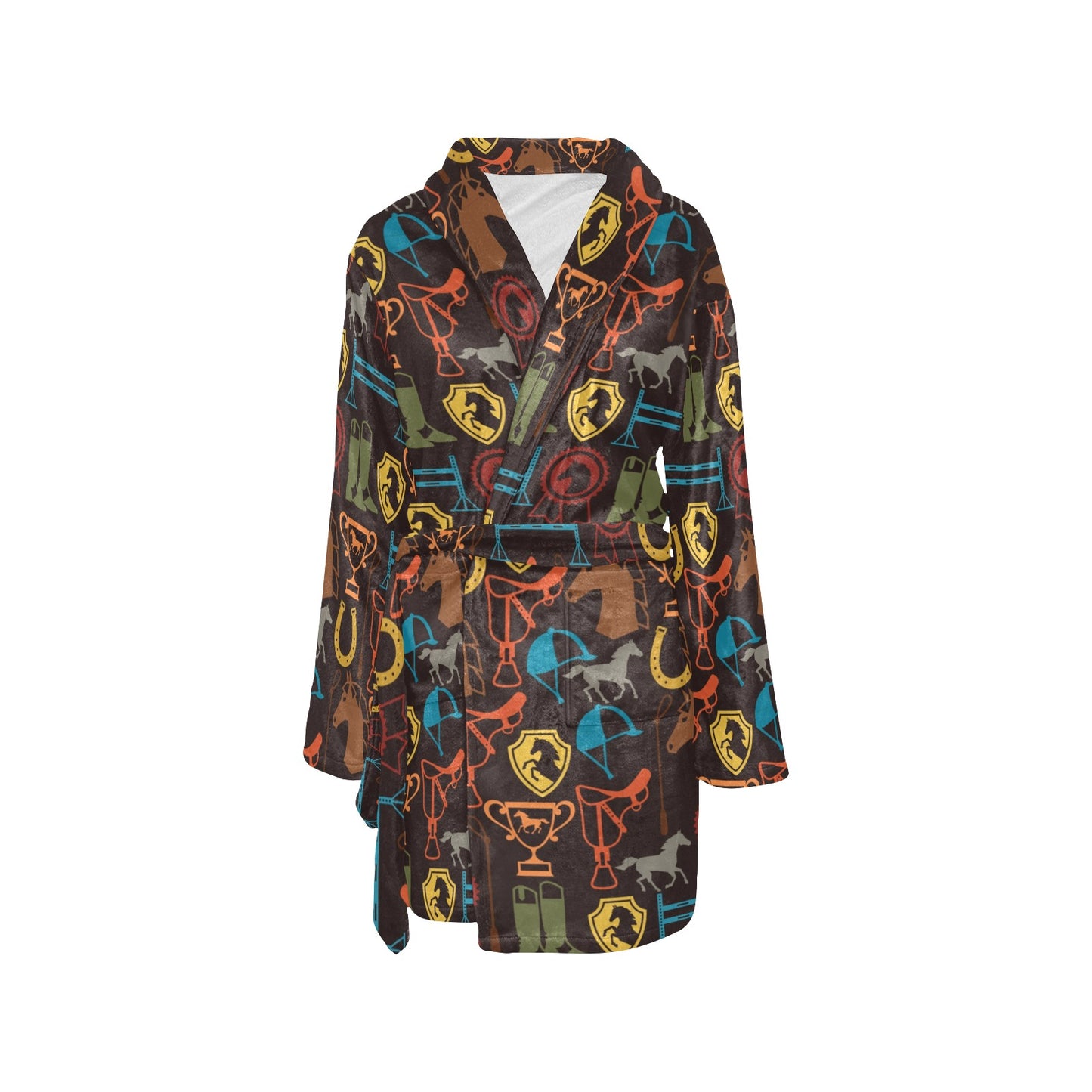 Equestrian Equipment Horse Colorful Women's Fleece Robe