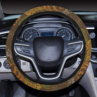 Thanksgiving Print Design LKS301 Steering Wheel Cover with Elastic Edge