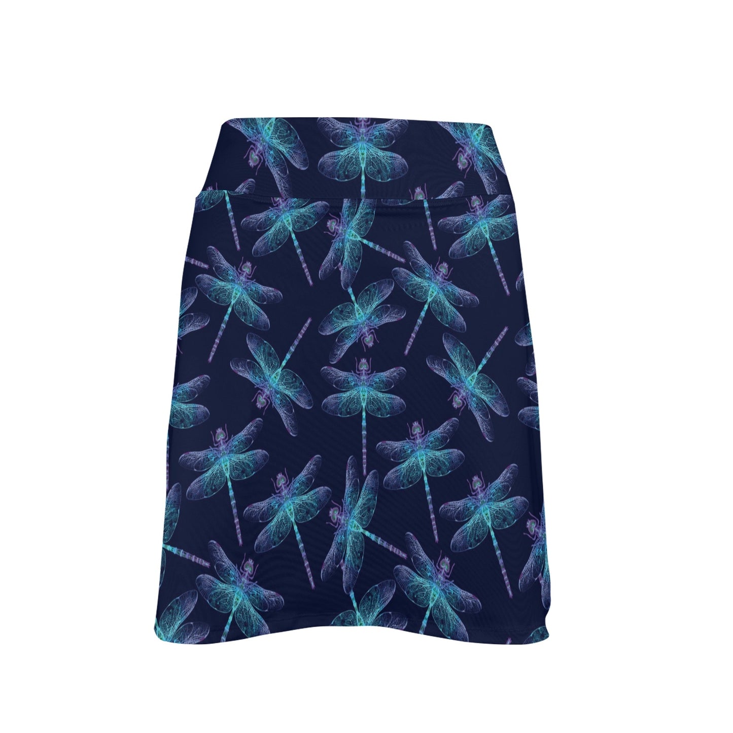 Dragonfly Hand Drawn Style Print 17" Golf & Pickleball Skort with Pockets