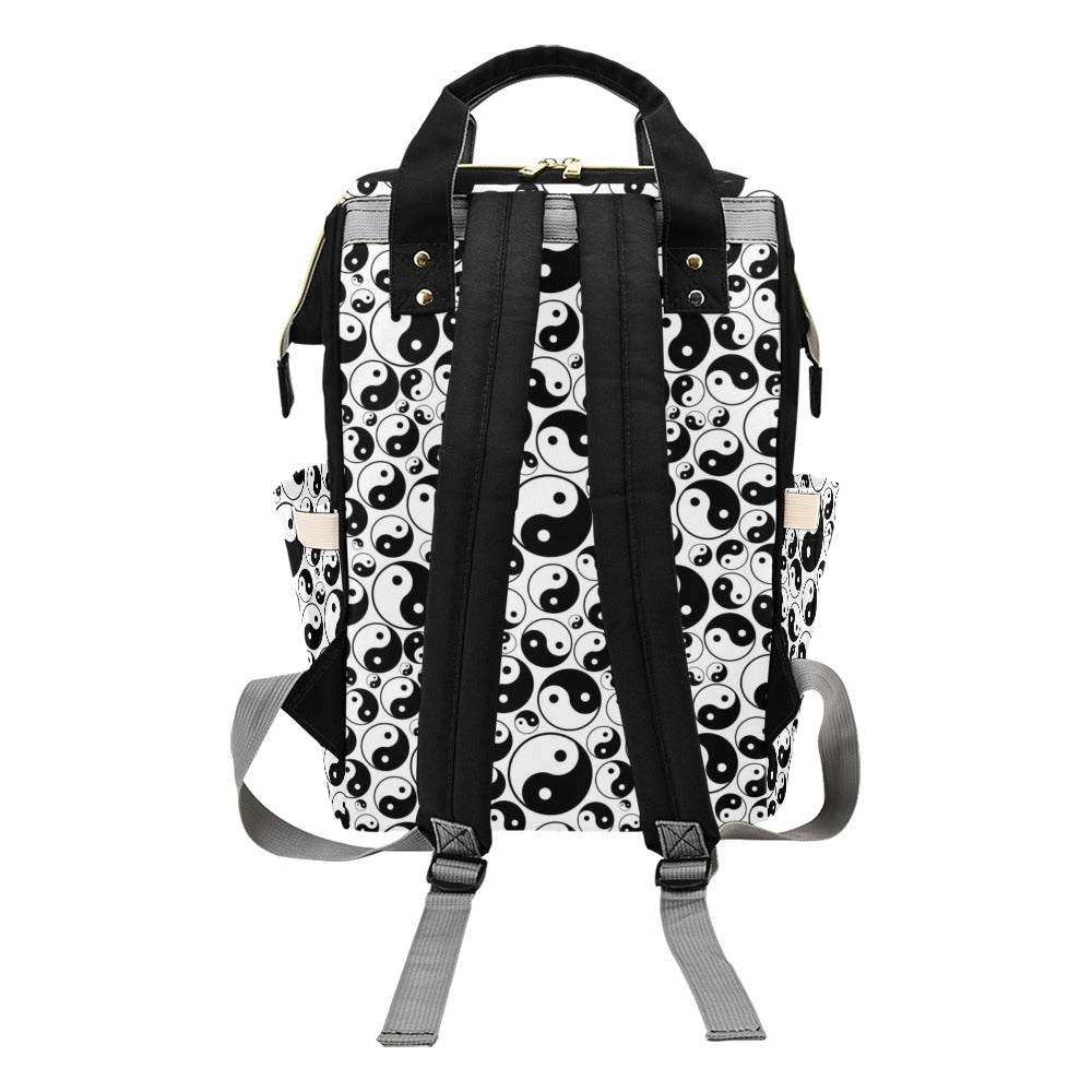 Yin Yang Print Design LKS302 Diaper Bag Backpack