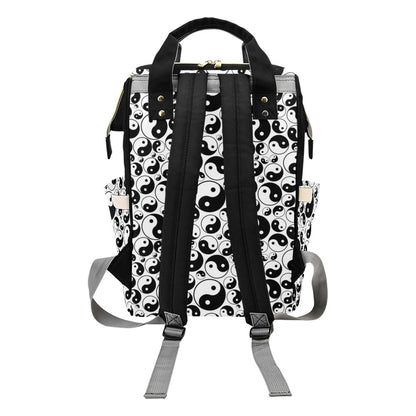 Yin Yang Print Design LKS302 Diaper Bag Backpack