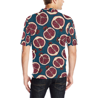 Pomegranate Pattern Print Design PG02 Men Polo Shirt